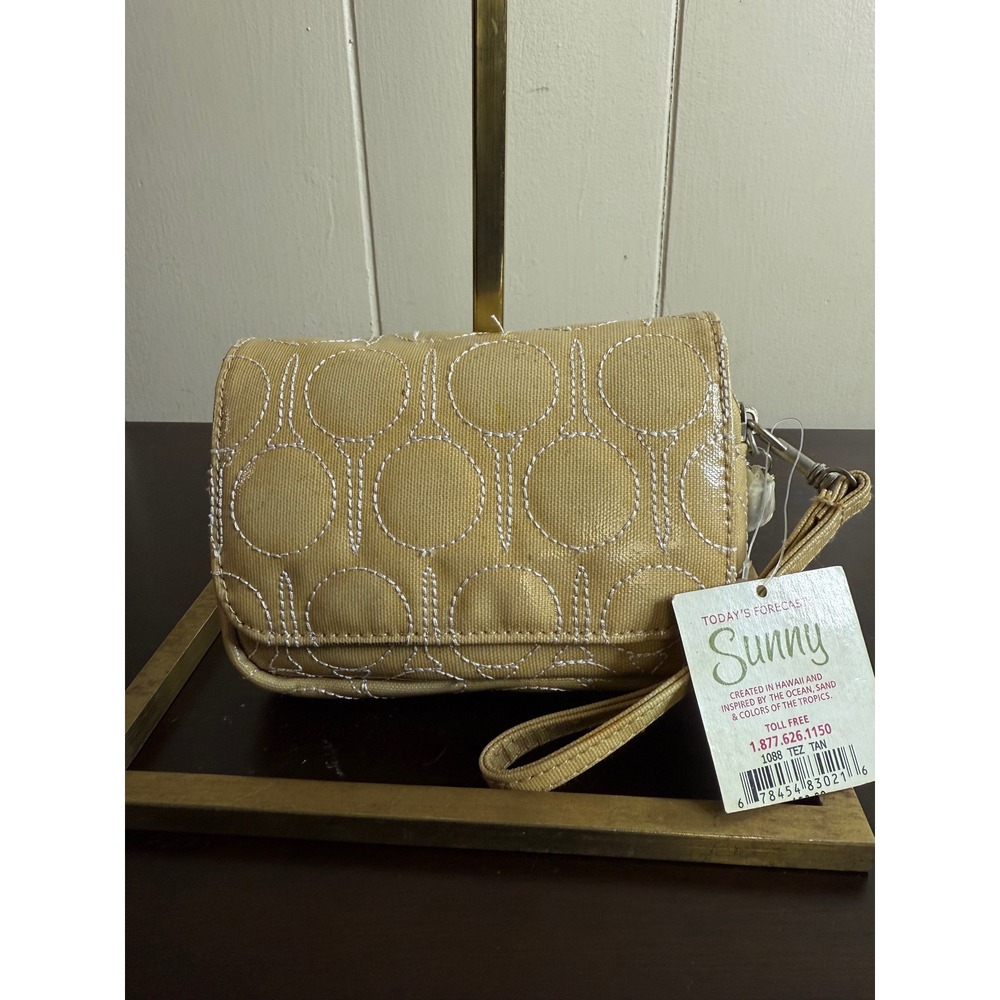 Sunny Hawaii Wristlet Women's Handbag‎ Purse with Mirror NWT